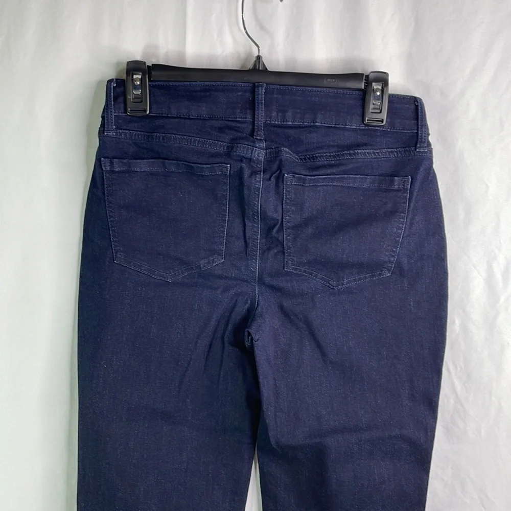NYDJ dark denim cropped jeans.